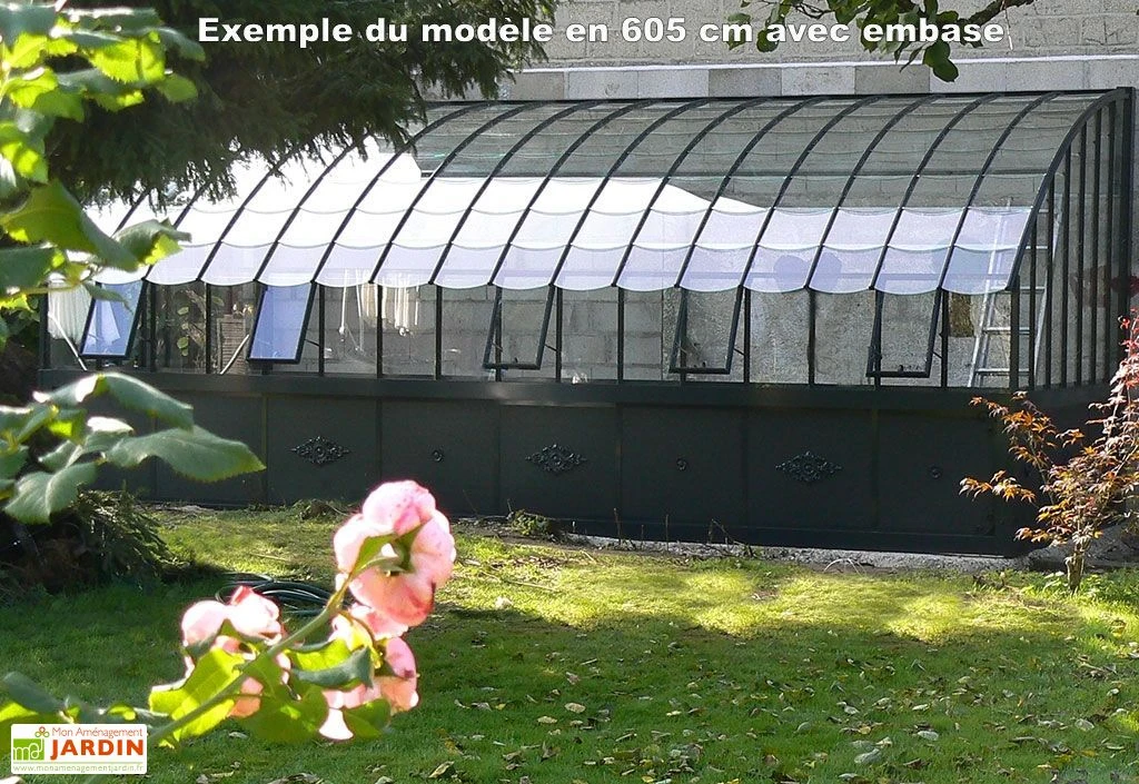 Serre Adossée Ancienne En Aluminium Et Verre Trempé 4mm Chambord 455x280 4 Serre Adossée Ancienne En Aluminium Et Verre Trempé 4mm Chambord 455x280 – Image 4