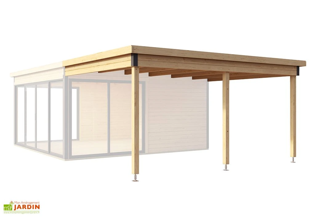 Extension De Toit En Bois D’épicéa Brut Pour Domeo 5 – 12,5 M² 1 Extension De Toit En Bois D’épicéa Brut Pour Domeo 5 – 12,5 M²