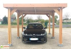 Carport Simple En Bois Douglas Sans Couverture 5 Carport Simple En Bois Douglas Sans Couverture -Abriet Mobilier Soldes Boutique face carport simple bois douglas