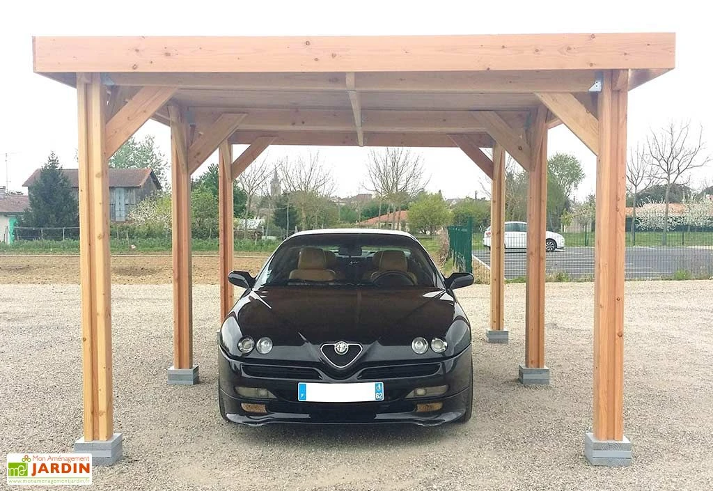 Carport Simple En Bois Douglas Sans Couverture 3 Carport Simple En Bois Douglas Sans Couverture – Image 3