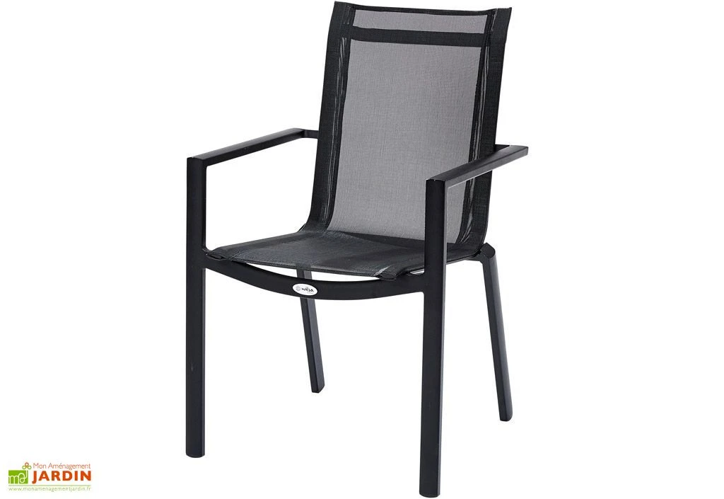 Salon De Jardin Bali Aluminium Et Teck : Table Extensible + 8 Fauteuils 4 Salon De Jardin Bali Aluminium Et Teck : Table Extensible + 8 Fauteuils – Image 4