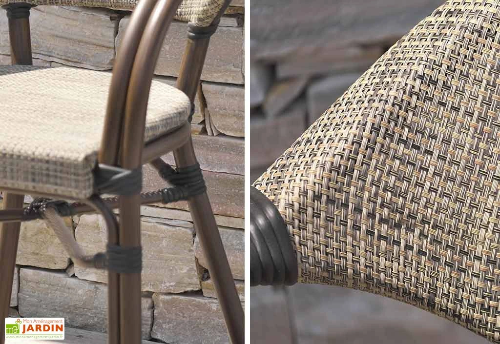 Chaise De Jardin Aluminium Et Textilène Empilable 3 Chaise De Jardin Aluminium Et Textilène Empilable – Image 3