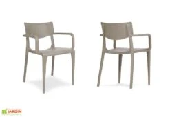 Fauteuil De Jardin Empilable En Polypropylène Renforcé – Town -Abriet Mobilier Soldes Boutique fauteuil empilable plastique 04