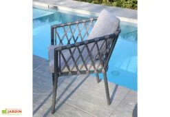 Fauteuil De Jardin En Aluminium Et Corde Pilat -Abriet Mobilier Soldes Boutique fauteuil exterieur aluminium corde pilat