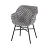 Fauteuil De Jardin En Aluminium Et Résine Tressée Delphine Dining