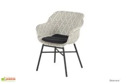 Fauteuil De Jardin En Aluminium Et Résine Tressée Delphine Dining 7 Fauteuil De Jardin En Aluminium Et Résine Tressée Delphine Dining -Abriet Mobilier Soldes Boutique fauteuil jardin aluminium osier delphine dining diamond