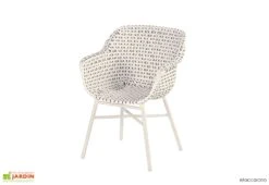 Fauteuil De Jardin En Aluminium Et Résine Tressée Delphine Dining 6 Fauteuil De Jardin En Aluminium Et Résine Tressée Delphine Dining -Abriet Mobilier Soldes Boutique fauteuil jardin aluminium osier delphine dining moccacino