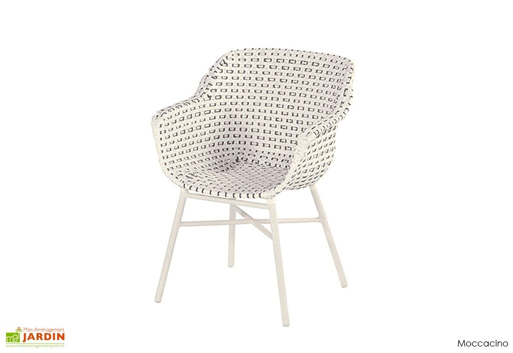 Fauteuil De Jardin En Aluminium Et Résine Tressée Delphine Dining 3 Fauteuil De Jardin En Aluminium Et Résine Tressée Delphine Dining – Image 3