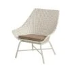 Fauteuil De Jardin Bas En Aluminium Et Osier Delphine Lounge Moccacino