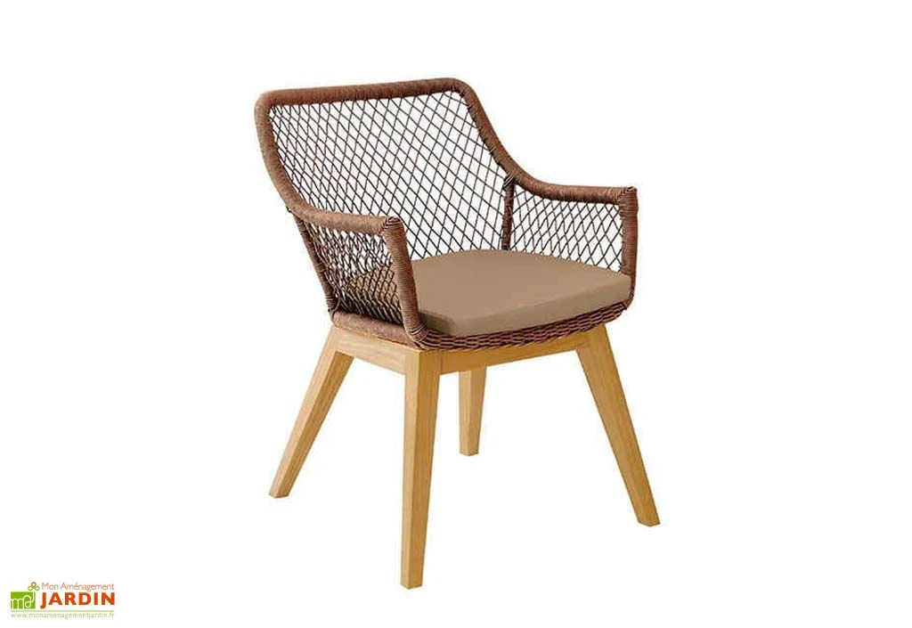 Fauteuil De Jardin En Bois De Teck Olivia (Pls Coloris) 2 Fauteuil De Jardin En Bois De Teck Olivia (Pls Coloris) – Image 2