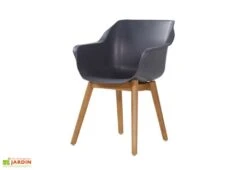 Fauteuil De Jardin En Bois De Teck Et Résine Sophie Teak (Lot De 2) 5 Fauteuil De Jardin En Bois De Teck Et Résine Sophie Teak (Lot De 2) -Abriet Mobilier Soldes Boutique fauteuil jardin bois teck resine sophie teak