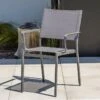 Fauteuil De Jardin Empilable En Aluminium Et Textilène Stockholm