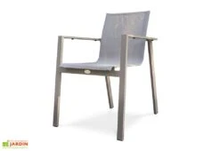 Fauteuil De Jardin Empilable En Aluminium Et Textilène Zahara -Abriet Mobilier Soldes Boutique fauteuil jardin empilable aluminium textilene zahara 3