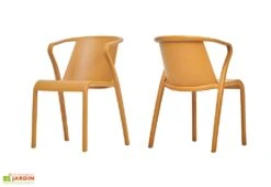 Fauteuil De Jardin Empilable En Polypropylène Renforcé – Fado -Abriet Mobilier Soldes Boutique fauteuil jardin empilable plastique 2 1