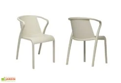 Fauteuil De Jardin Empilable En Polypropylène Renforcé – Fado -Abriet Mobilier Soldes Boutique fauteuil jardin empilable plastique 3 1