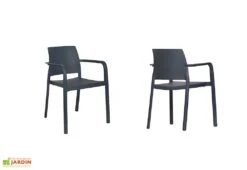 Fauteuil De Jardin Empilable En Polypropylène Renforcé – Dock -Abriet Mobilier Soldes Boutique fauteuil plastique empilable