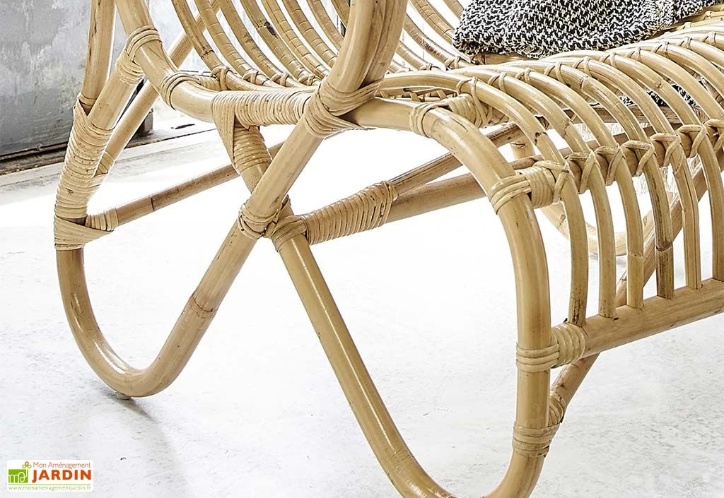 Fauteuil En Rotin L.65 X H.87 X P.50 Cm – Boho 5 Fauteuil En Rotin L.65 X H.87 X P.50 Cm – Boho – Image 5
