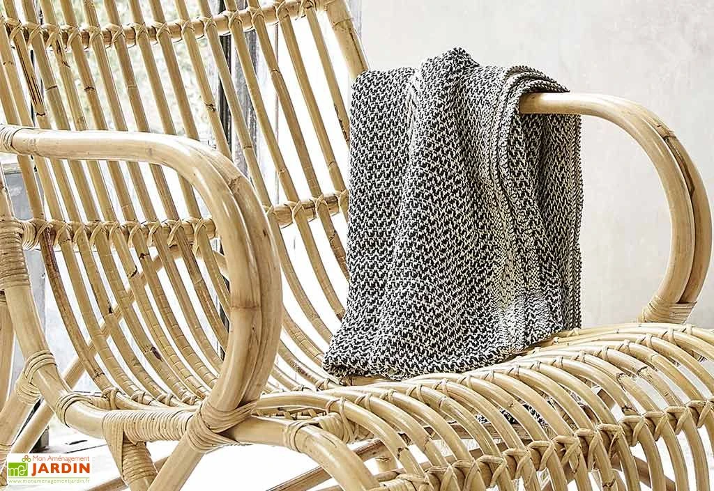 Fauteuil En Rotin L.65 X H.87 X P.50 Cm – Boho 4 Fauteuil En Rotin L.65 X H.87 X P.50 Cm – Boho – Image 4