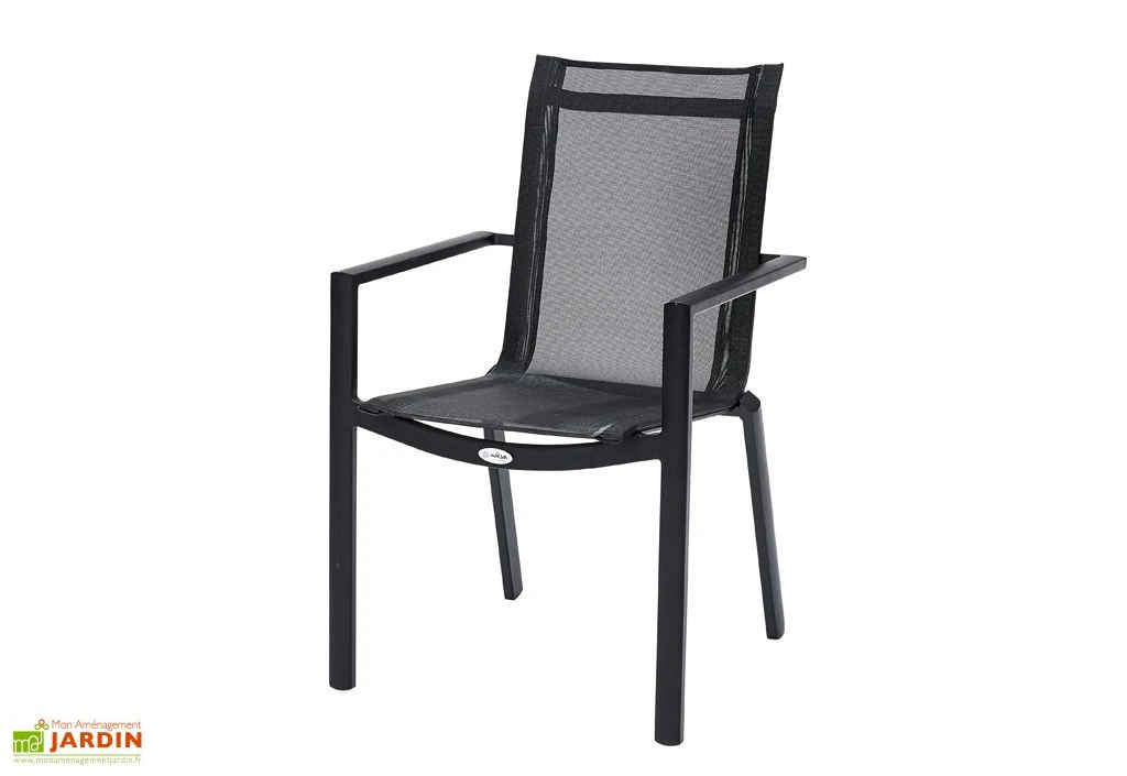 Fauteuil De Jardin En Aluminium Blanc Ou Noir 2 Fauteuil De Jardin En Aluminium Blanc Ou Noir – Image 2