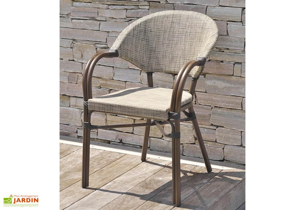 Chaise De Jardin Aluminium Et Textilène Empilable 2 Chaise De Jardin Aluminium Et Textilène Empilable – Image 2