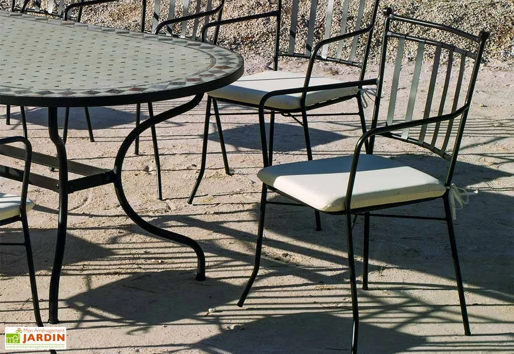 Hevea Salon De Jardin En Acier Avec Plateau Mosaïque Monte-Carlo Shifa – 8 Places 2 Hevea Salon De Jardin En Acier Avec Plateau Mosaïque Monte-Carlo Shifa – 8 Places – Image 2