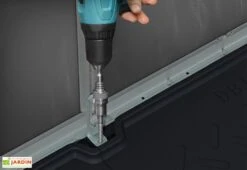 Abri De Jardin En Aluminium Et Polycarbonate 227 Cm – Rubicon Anthracite -Abriet Mobilier Soldes Boutique fixation plancher abri jardin rubicon canopia palram