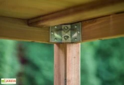 Table De Jardin En Bois Autoclave 200 Cm + 2 Bancs – Daugavpils -Abriet Mobilier Soldes Boutique fixation plateau table jardin bois ekju 253654