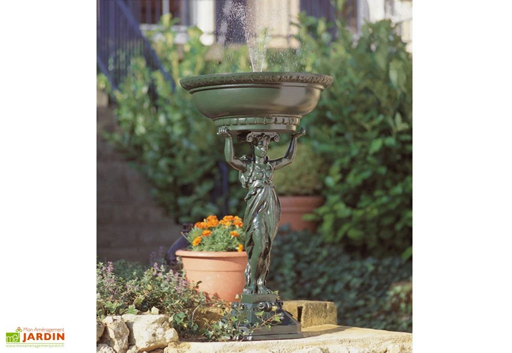 Fontaine De Jardin En Fonte Centrale Circuit Fermé Cariatide 2 Fontaine De Jardin En Fonte Centrale Circuit Fermé Cariatide – Image 2