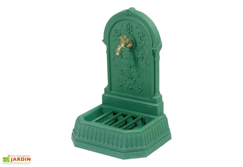 Fontaine De Jardin Murale En Fonte Florale + Robinet 1 Fontaine De Jardin Murale En Fonte Florale + Robinet