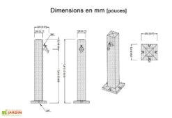 Garantia Fontaine De Jardin En Polyéthylène 100 Cm Wood Imitation Bois -Abriet Mobilier Soldes Boutique fontaine jardin exterieur polyethylene bois 100cm wood garantia