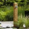 Garantia Fontaine De Jardin En Polyéthylène 100 Cm Wood Imitation Bois