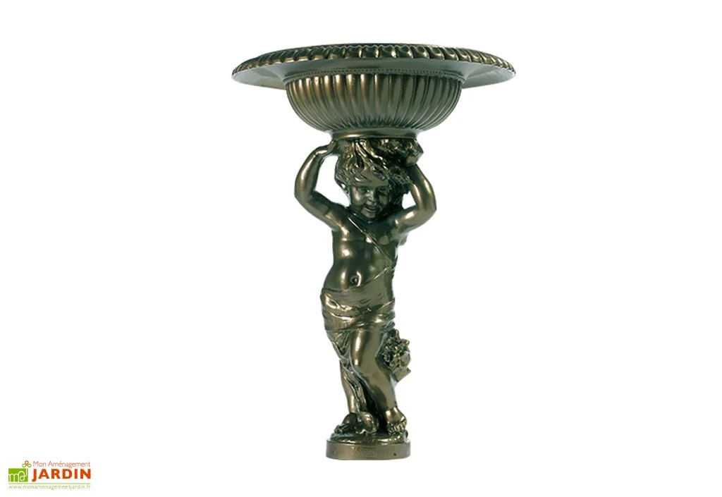 Fontaine De Jardin En Fonte Avec Circuit Fermé - Angelot 1 Fontaine De Jardin En Fonte Avec Circuit Fermé - Angelot