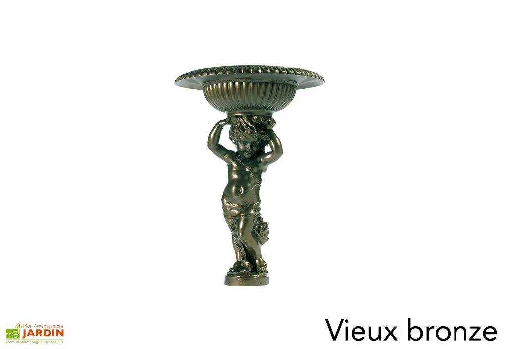 Fontaine De Jardin En Fonte Avec Circuit Fermé - Angelot 2 Fontaine De Jardin En Fonte Avec Circuit Fermé - Angelot – Image 2