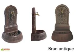 Fontaine De Jardin Murale En Fonte Floraison + Robinet Colvert 9 Fontaine De Jardin Murale En Fonte Floraison + Robinet Colvert -Abriet Mobilier Soldes Boutique fontaine jardin fonte dommartin floraison brun antique