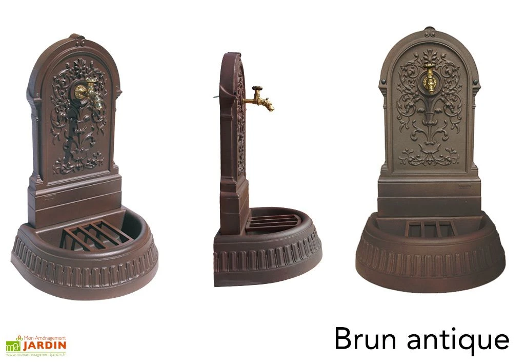 Fontaine De Jardin Murale En Fonte Floraison + Robinet Colvert 4 Fontaine De Jardin Murale En Fonte Floraison + Robinet Colvert – Image 4