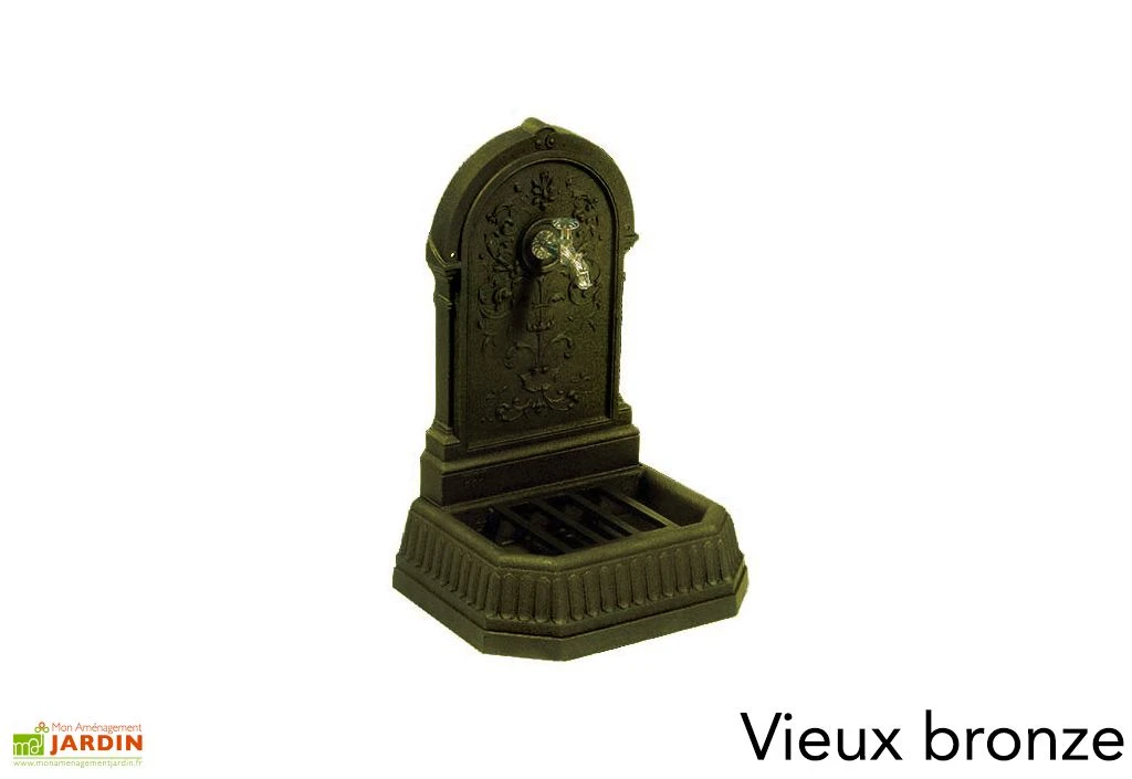 Fontaine De Jardin Murale En Fonte Florale + Robinet 6 Fontaine De Jardin Murale En Fonte Florale + Robinet – Image 6