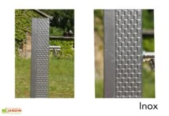 Fontaine De Jardin En Fonte Borne Centrale Pixel -Abriet Mobilier Soldes Boutique fontaine jardin fonte dommartin pixel gris inox 1