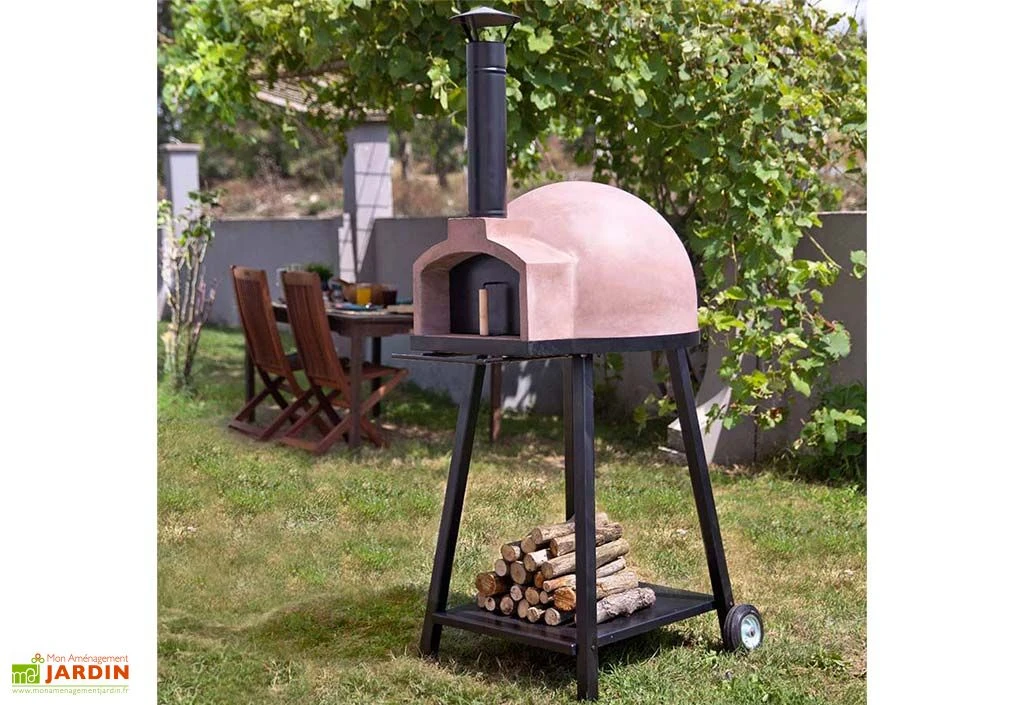 Four à Bois Extérieur Four à Pizza Pietra + Chariot 2 Four à Bois Extérieur Four à Pizza Pietra + Chariot – Image 2