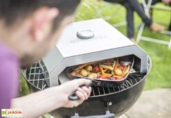 Four à Pizza Pour Barbecue Gaz Et Charbon De Bois En Acier 35 X 40 Cm -Abriet Mobilier Soldes Boutique four pizza barbecue gaz chabron bois acier la hacienda 5