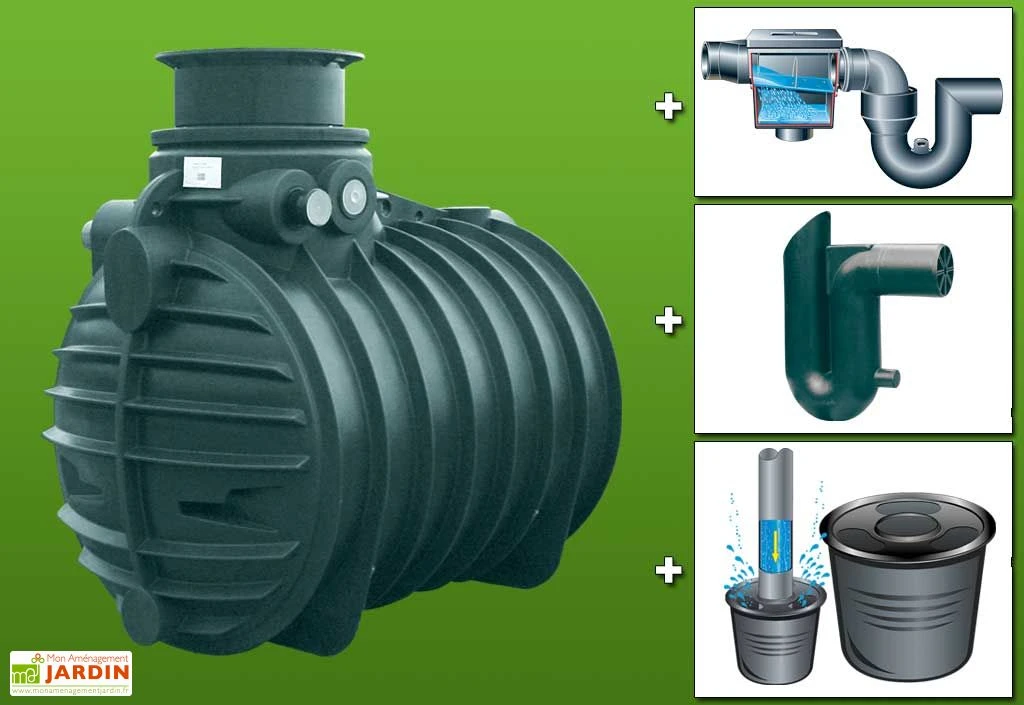 Kit Cuve Recuperateur Eau Enterree 3400 L 1 Kit Cuve Recuperateur Eau Enterree 3400 L