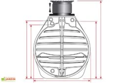 Cuve Recuperateur Eau Enterree 4500 L 6 Cuve Recuperateur Eau Enterree 4500 L -Abriet Mobilier Soldes Boutique g0001282 face