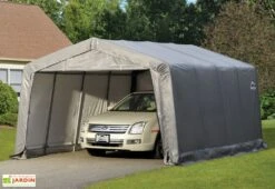 Garage Souple Et Mobile En Acier Et Polyéthylène 18 M² - 5 X 3,5 M -Abriet Mobilier Soldes Boutique garage acier bache polyethylene 5m porte zippee 3