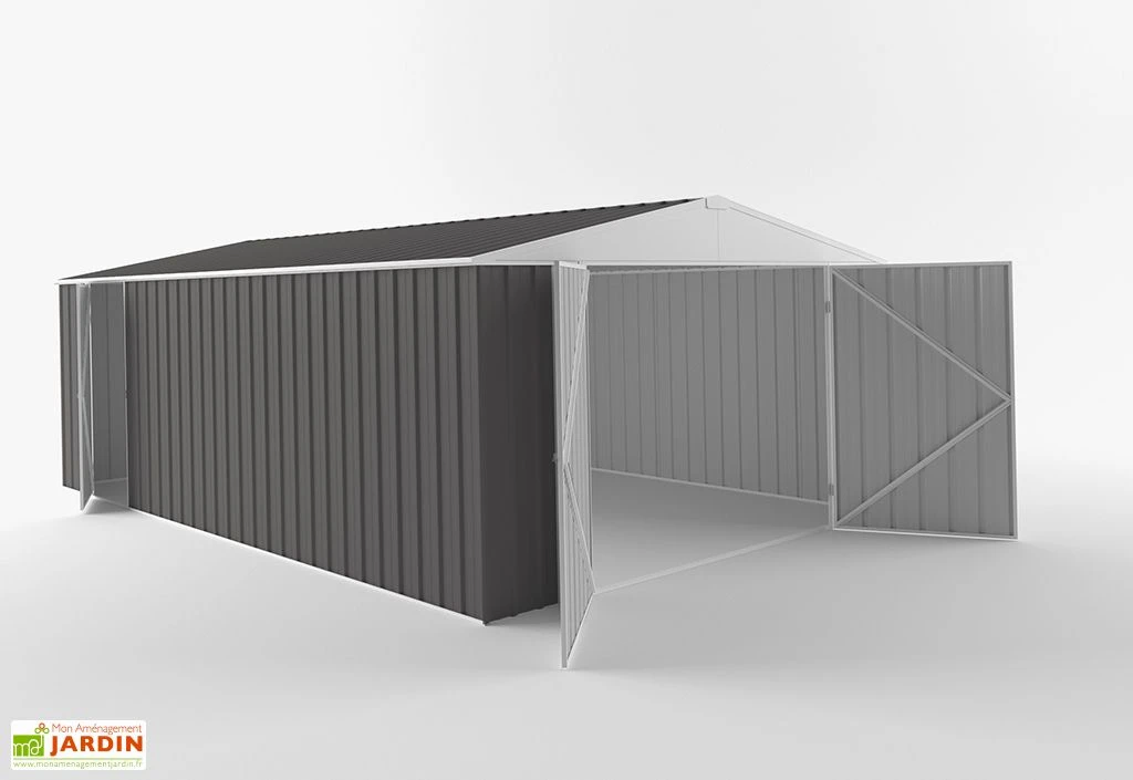 Garage En Métal Galvanisé XXL Grande Longueur 20 M² 2 Garage En Métal Galvanisé XXL Grande Longueur 20 M² – Image 2