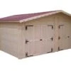 Garage Double En Sapin Massif 42 Mm 620x620x308cm