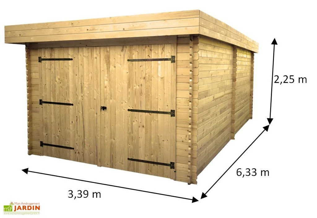 Garage En Bois D’Épicéa Brut 21 M² 3 Garage En Bois D’Épicéa Brut 21 M² – Image 3
