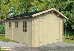 Garage De Jardin En Bois D’épicéa Brut Keith – 25,5 M²