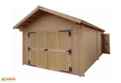 Garage De Jardin En Bois D’épicéa Brut 60 Mm – 24,23 M²