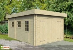 Garage De Jardin En Bois D’épicéa Brut Keith Flat – 25,5 M²