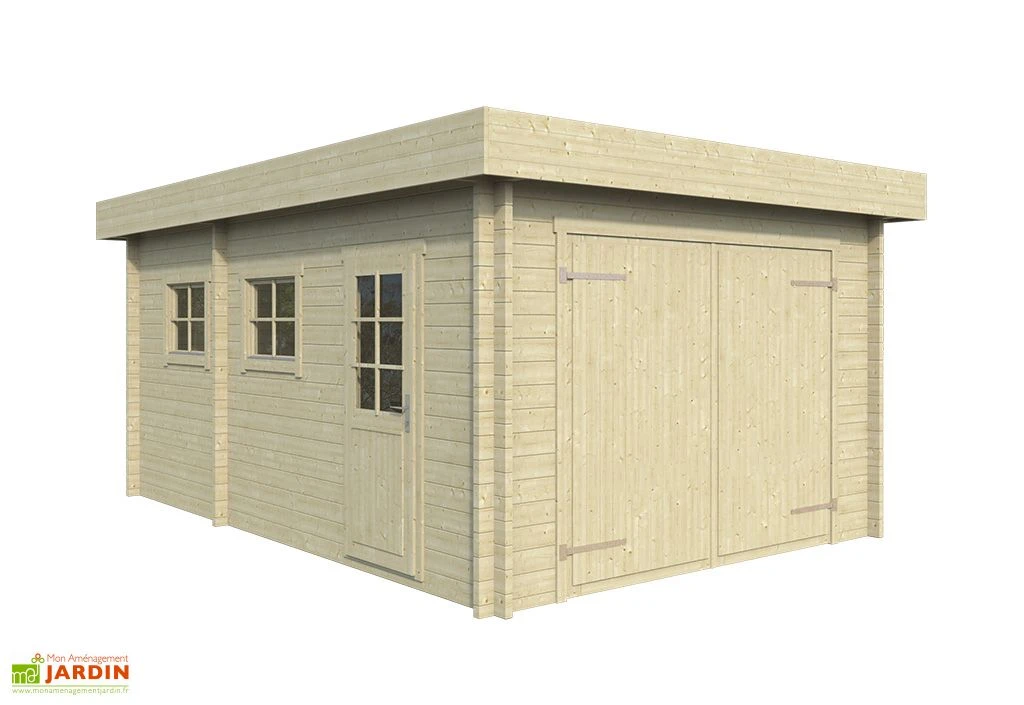 Garage De Jardin En Bois D’épicéa Brut Keith Flat – 25,5 M² 2 Garage De Jardin En Bois D’épicéa Brut Keith Flat – 25,5 M² – Image 2