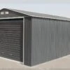 Garage En Métal Anthracite Duramax Grande Hauteur 3,5 X 5,7 X 2,6 M